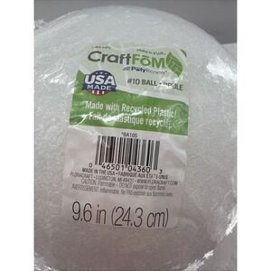 FloraCraft 9.6" Inches White CraftFoM Ball for floral bouquets and craft.